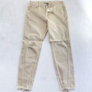 SER.O.YA Diego Jeans Sand Dune Tan‎ Distressed Slim Fit Mens Size 33x28